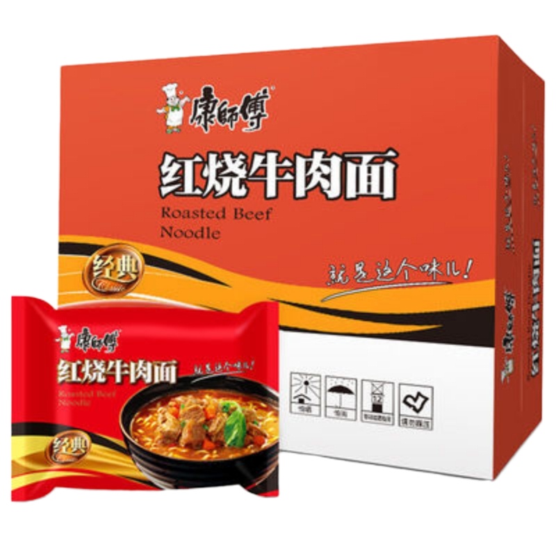 （康师傅袋装红烧牛肉方便面100g）