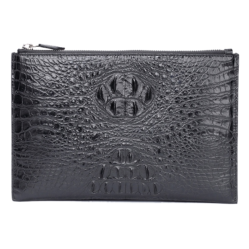 【顺丰配送】手夹包真皮包手抓包鳄鱼皮纹拉链手拿包男包长款钱包男士手包