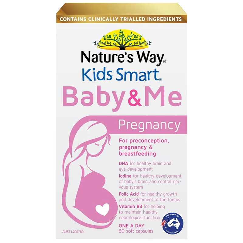 Nature's Way 佳思敏孕妇维生素叶酸DHA黄金孕营养素60粒/盒 适用全阶段妈妈 澳洲进口