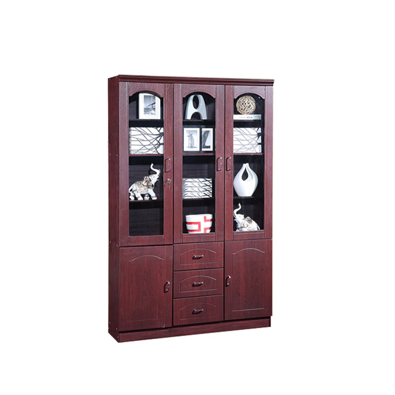 富和美(BNF)办公家具办公室柜文件柜储物柜木质资料柜油漆贴木皮储物柜文件柜75三门书柜