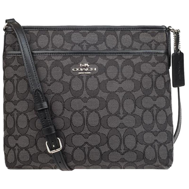 COACH女士拼色链条单肩斜挎包