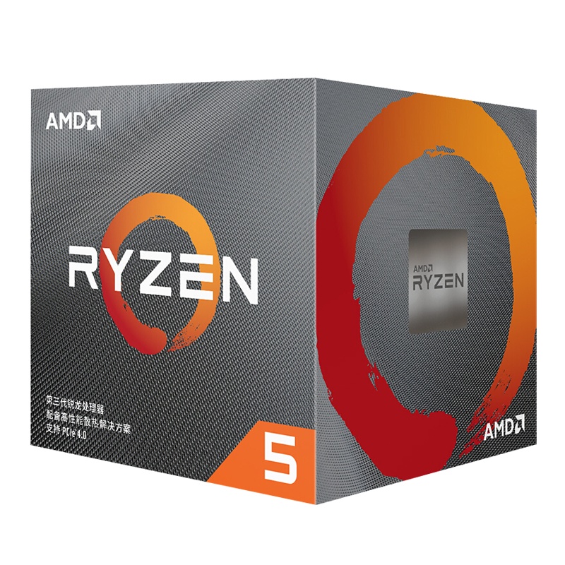 锐龙AMD R5 3600X 处理器 7nm 6核12线程 3.8GHz 95W AM4接口 盒装CPU