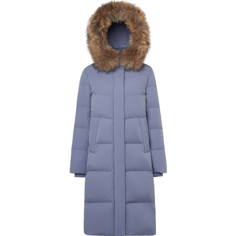 波司登女中长款2019新款毛领羽绒服厚款保暖冬季外套