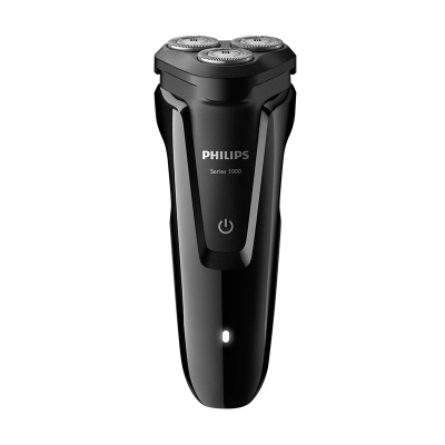 飞利浦(Philips)电动剃须刀 全身水洗 旋转式三刀头 充电式男士剃须刀刮胡刀胡须刀 干湿双剃 S1010