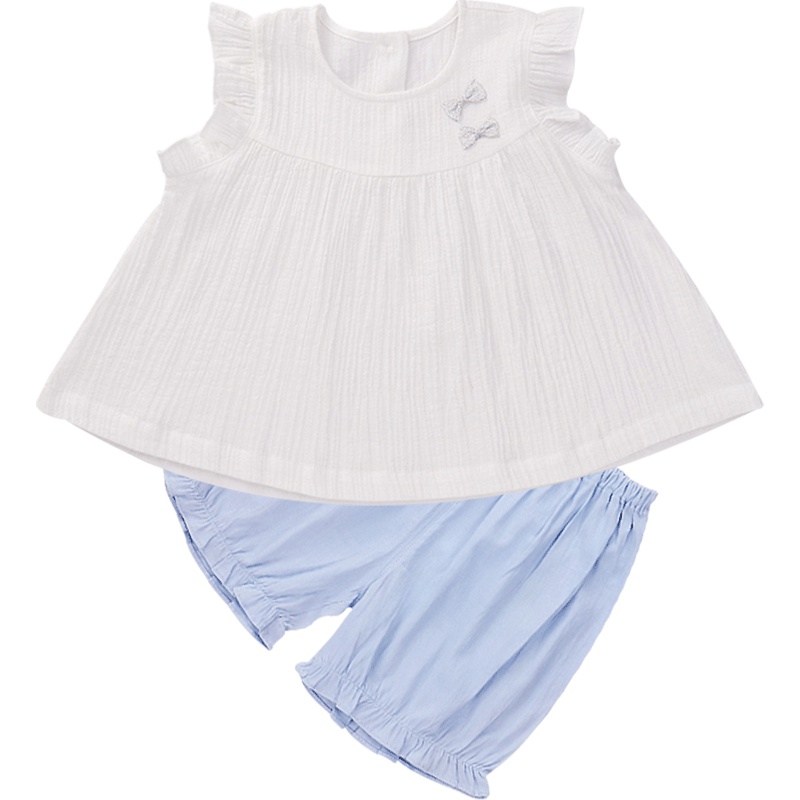 婴姿坊夏女宝宝童婴幼套装短袖两件套