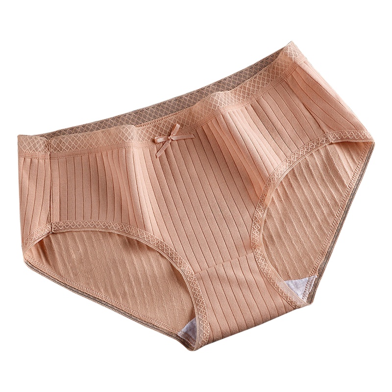 【4条装】迪奥 棉质女士内裤柔软舒适女生透气镂空中腰多色