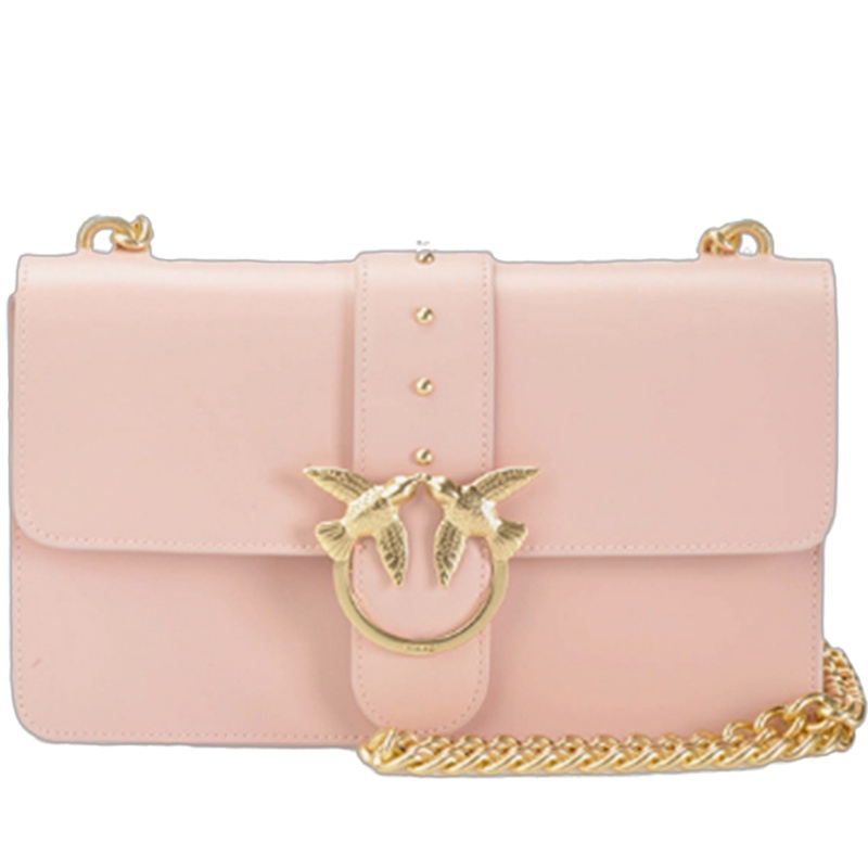 [直营]品高(PINKO) 女士牛皮燕子包盖式扣头链条单肩斜挎包女包