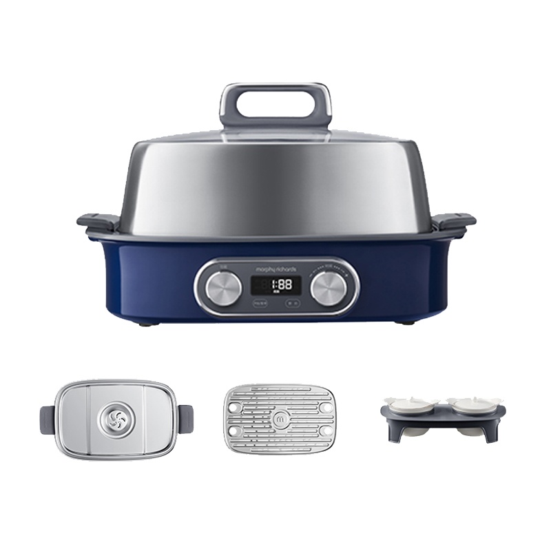 摩飞电器电蒸锅蒸汽锅多功能家用小型隔水蒸炖锅全自动预约蒸煮锅MR1168