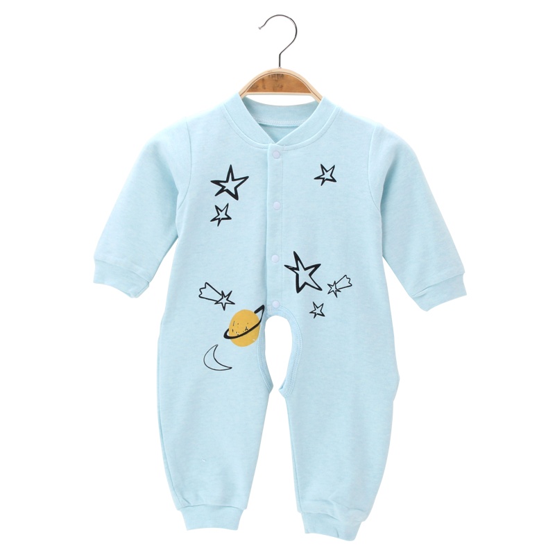 小马波迪婴儿连体衣服纯棉秋冬新生儿哈衣女爬爬服全棉男初生宝宝睡衣秋季