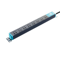 公牛机柜专用插座E1090-10A-2500W-5米-8插位