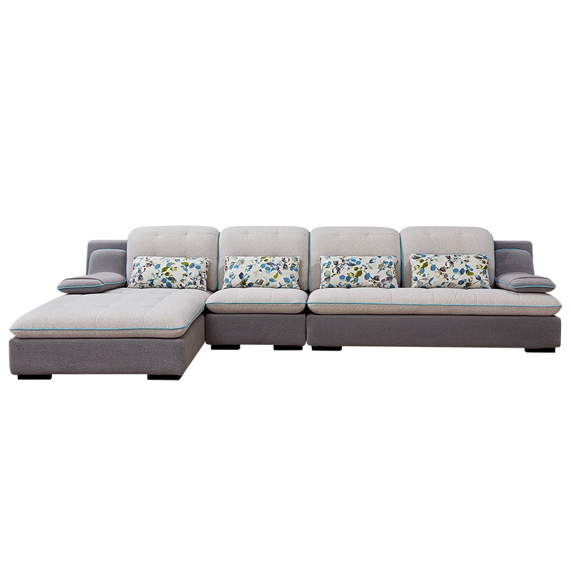 全友家居 布艺沙发组合现代简约客厅布艺家具可拆洗布沙发实木内架102137/102136