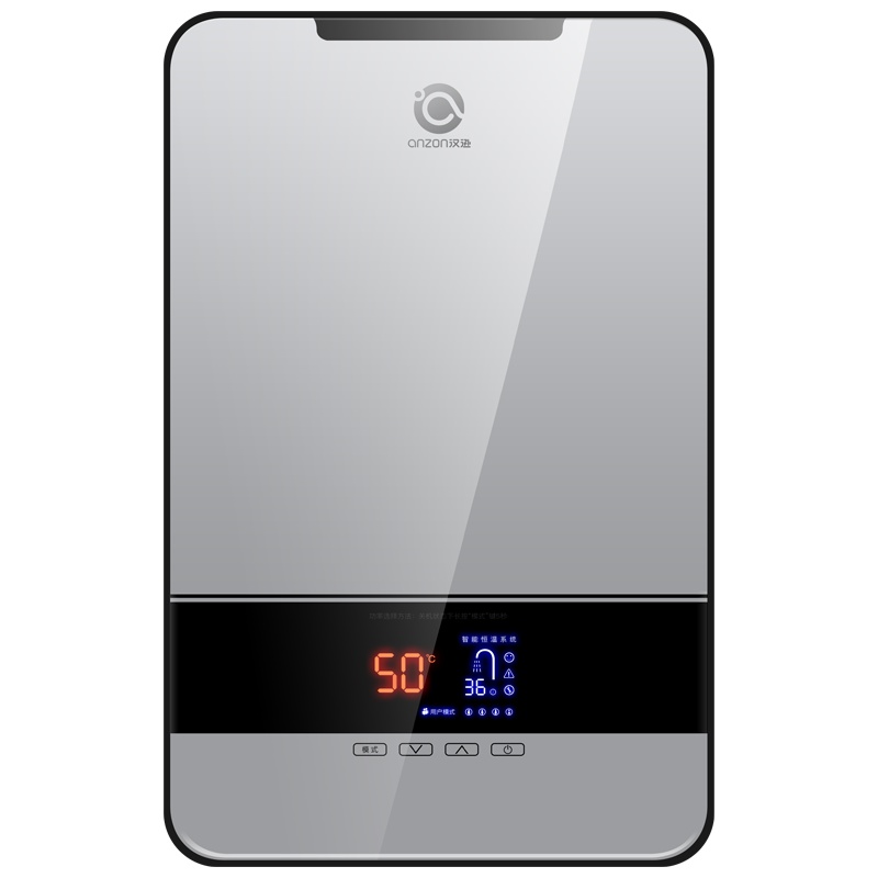 汉逊X2(HANXUN)即热式电热水器7.5KW智能恒温触控洗澡淋浴小型快速热直热 超薄家用磁化任意安装免储水 银色