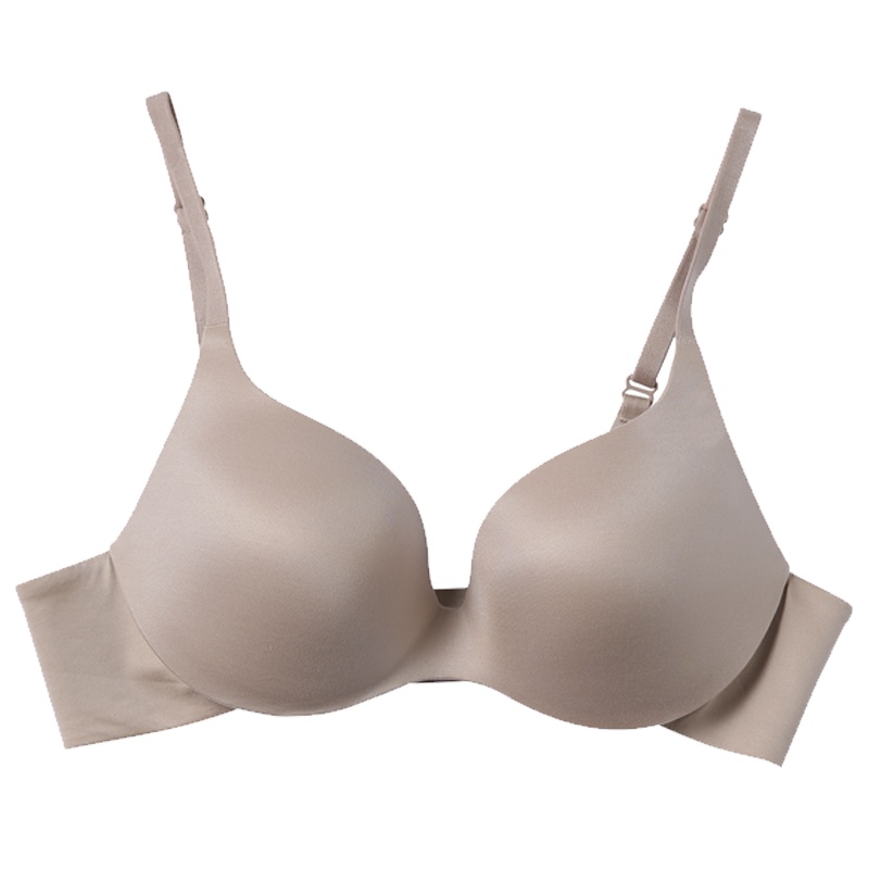 Ishow轻薄一片式有钢圈聚拢深V无痕文胸