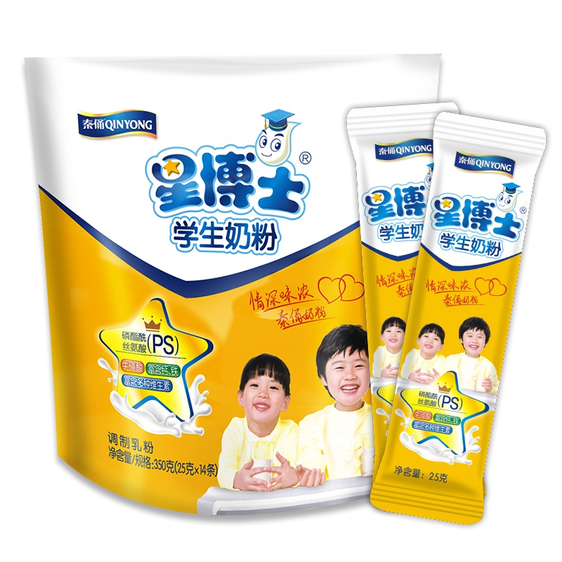 银桥 秦俑星博士学生奶粉350克(25g*14条)