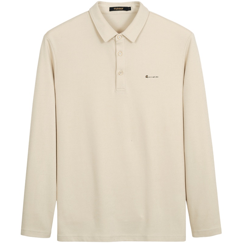 千纸鹤男士长袖T恤上衣2020春季新款商务休闲纯色polo衫男25158