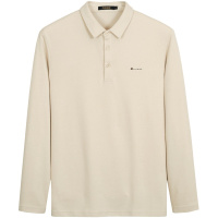 千纸鹤男士长袖T恤上衣2020春季新款商务休闲纯色polo衫男25158