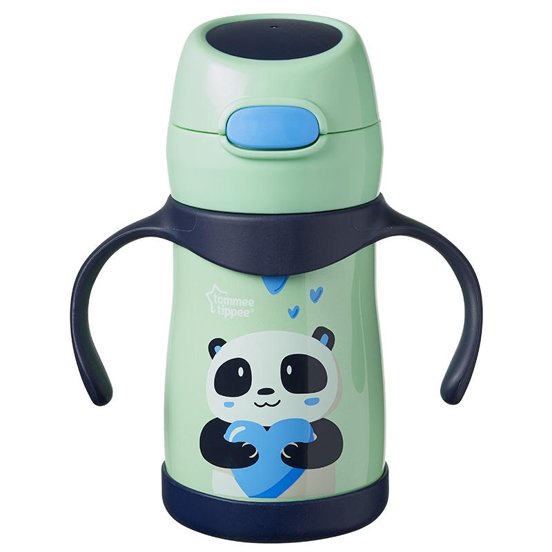 汤美星巧星婴儿水杯 孕婴童水杯 防摔防撞 不锈钢 重力球 成长吸管保温杯280ml 可保冷