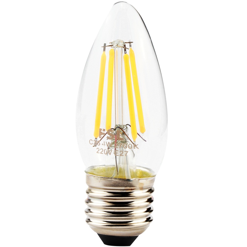 fsl佛山照明led可调光灯泡E27螺口家用尖泡高亮节能小螺口E14蜡烛灯台灯泡