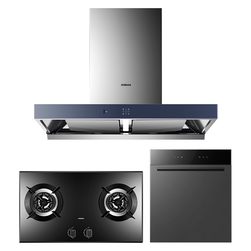 老板(ROBAM)厨电套装 油烟机灶具 洗碗机65X2+57B0T+WB792X厨电三件套 家用套装
