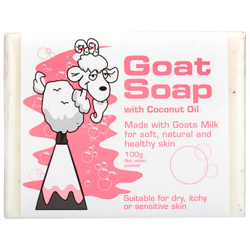 澳洲进口Goat Soap手工山羊奶皂椰子味香皂100g/块 保湿补水 滋润营养 深层清洁 各种肤质通用