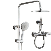 KOHLER科勒恒温花洒8寸顶喷挂墙式升降淋浴花洒套装三出水淋浴柱21088T