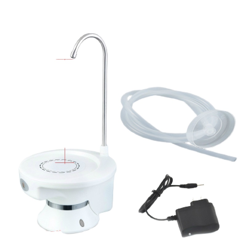 电动抽水器加热自动上水时光旧巷吸水器饮水机桶装水电烧水壶 米白色底座无加热功能
