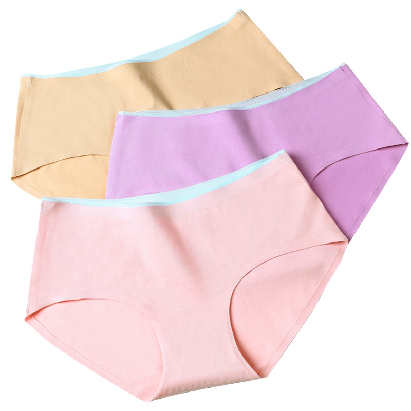俞兆林(YUZHAOLIN)4条装女士柔软棉裆纯色内裤无痕性感内裤低腰短裤 8801