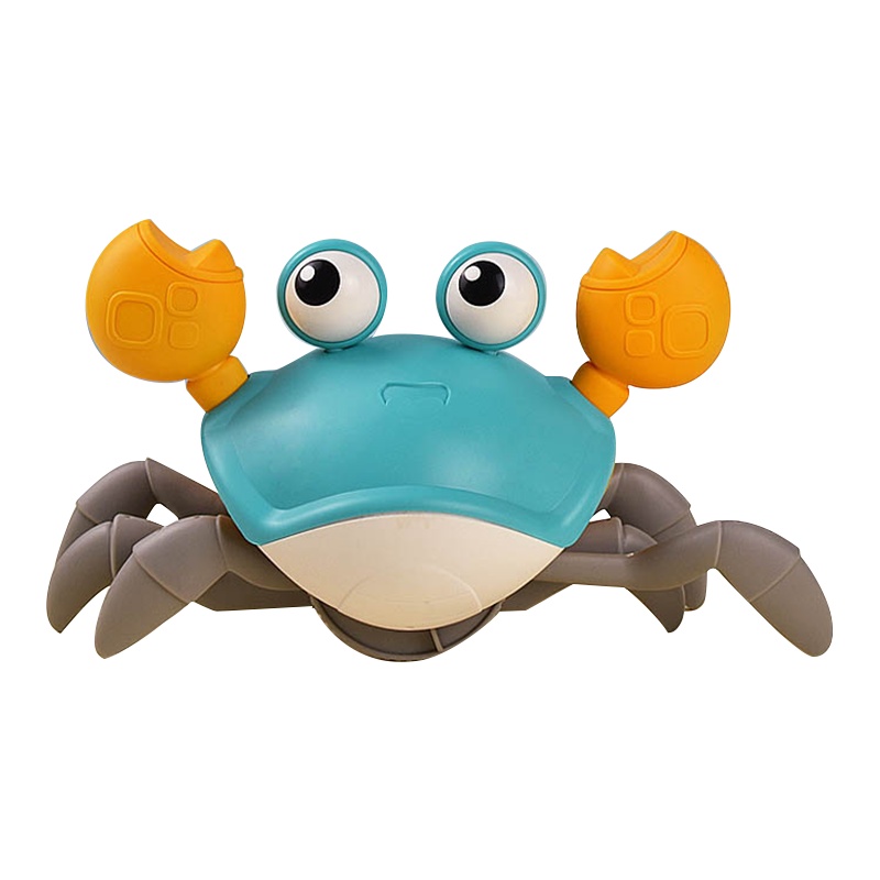 网红水陆螃蟹抖音同款儿童洗澡神器玩具宝宝牵绳行走戏水(橙色)