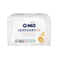 奇莫(Q-MO )轻柔纸尿裤中号M80片[6-11kg]中号裸感超薄透气