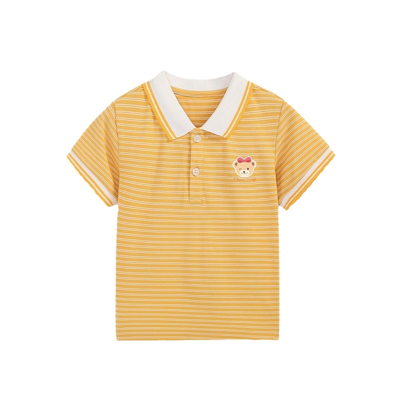 精典泰迪儿童polo衫2021夏季新款女童薄款短袖T恤