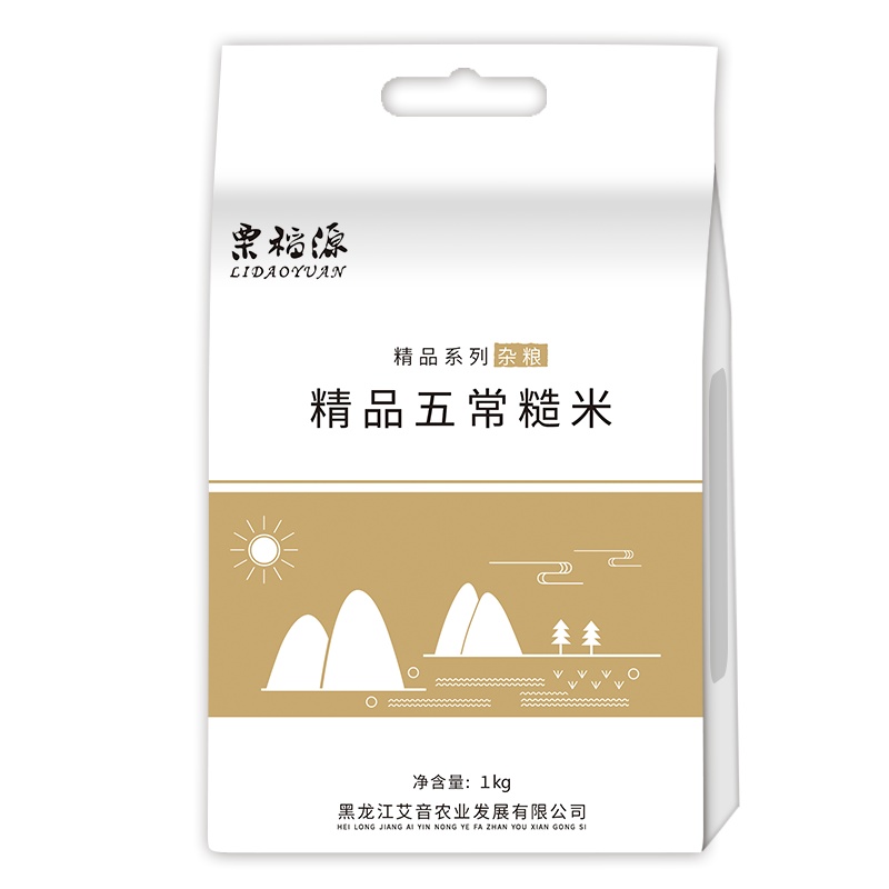 栗稻源 东北杂粮精品五常糙米1kg(五谷粗粮 含胚芽大米伴侣 真空包装)