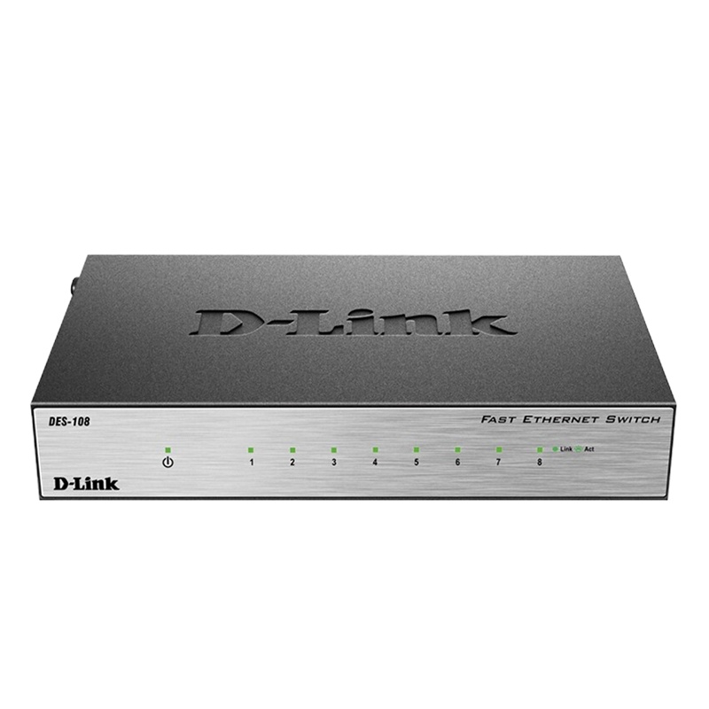 (DT)友讯(DLINK)DES-108 8口百兆 铁盒 交换机 (计价单位:台)