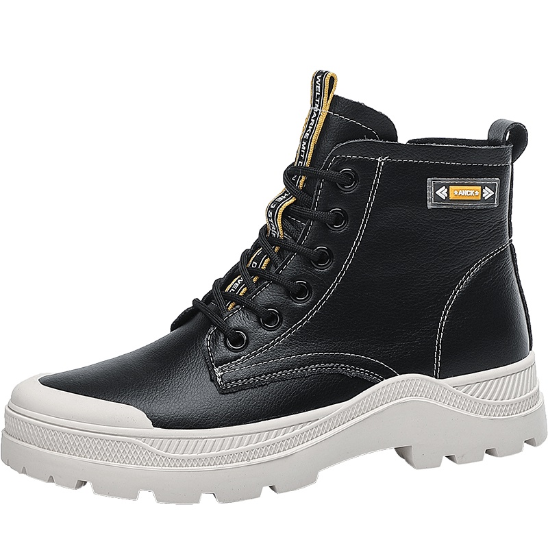 百年纪念Centenary【牛皮】时尚学院风高帮系带厚底轻便运动休闲女鞋2076