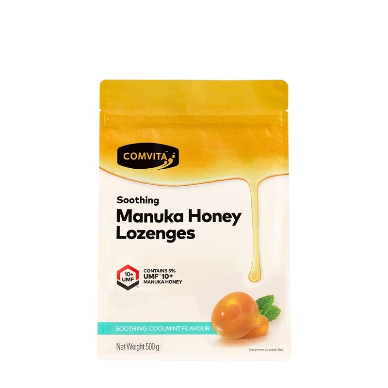 新西兰进口康维他Comvita麦卢卡蜂蜜润喉糖 缓咳润嗓 嗓子干哑不适 教师/职业用嗓人群常备 薄荷味大包装500g