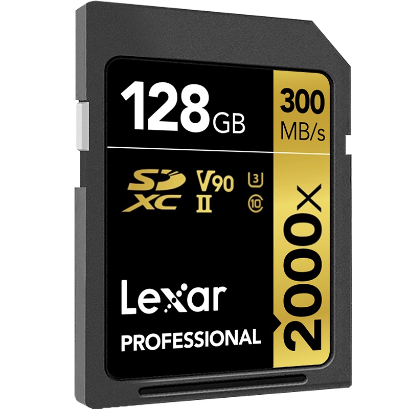 【免邮】雷克沙（Lexar）128G SD卡 2000X相机存储卡 读300MB/s写260MB/s