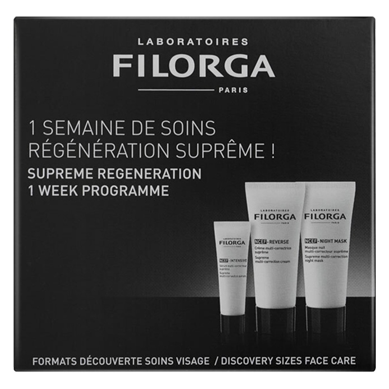 (2盒)Filorga 菲洛嘉逆龄时光 护肤礼盒焕龄时光面霜7ml+十全大补涂抹式面膜泥7ml+ 360靓丽眼霜4ml