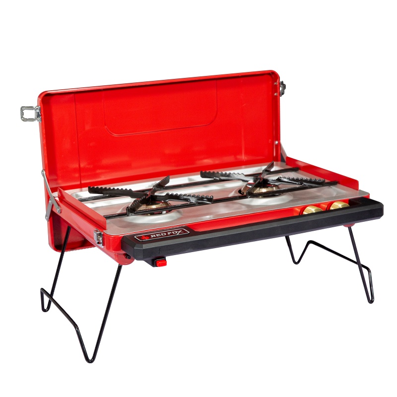 烧烤世家火狐野炊野营烧烤炉 户外瓦斯燃气煤气灶卡式炉野餐露营装备用品野外炊具炉具厨具便携式家用BBQ 火狐野营炉