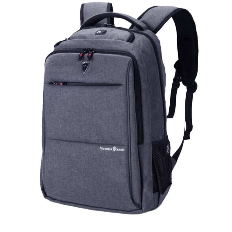 维多利亚旅行者(VICTORIATOURIST)肩包电脑包15.6英寸 男商务防泼水双肩背包V9006灰色