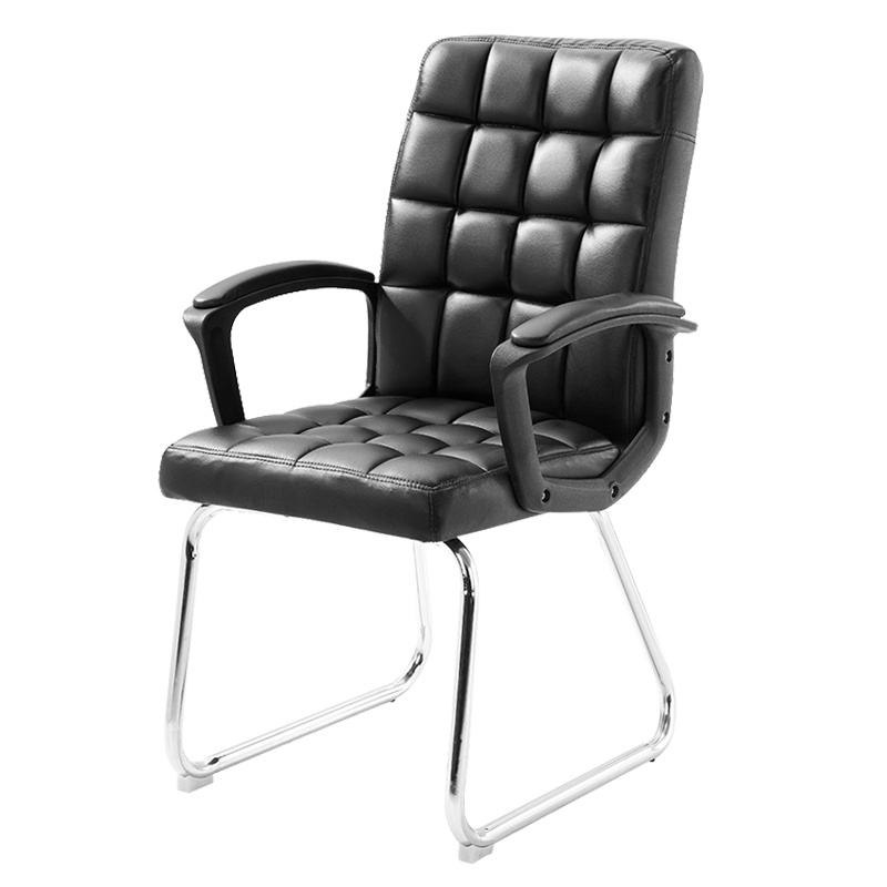 全简办公椅电脑椅现代职员简约靠背椅黑色