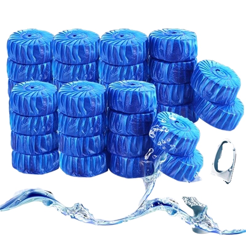 [10枚装]蓝泡泡洁厕灵厕所除臭洁厕宝马桶清洁剂厕所卫生间用品清香除异味