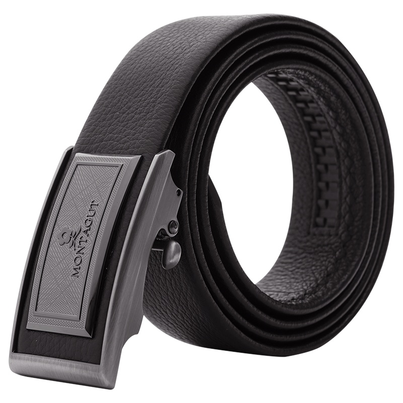 梦特娇皮带男自动扣男士真皮商务休闲腰带时尚百搭青年中年裤腰带
