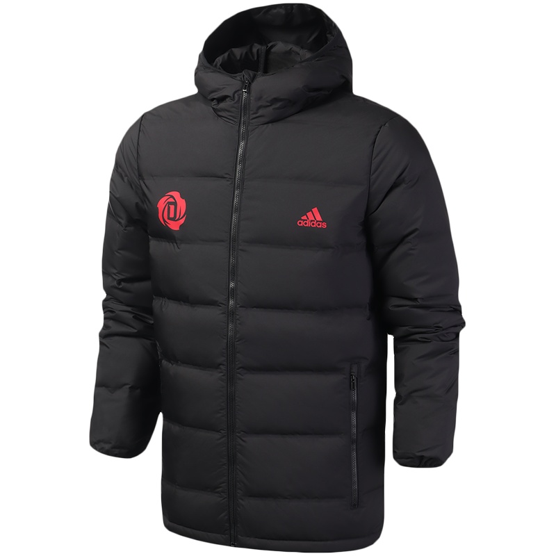 阿迪达斯男服羽绒服罗斯保暖连帽外套休闲运动服EI9714