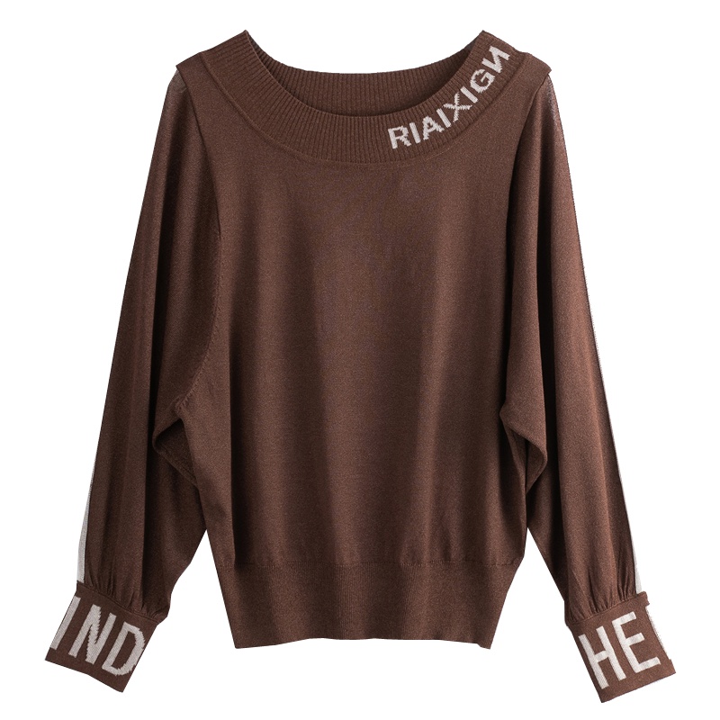 恒源祥女士针织衫秋款圆领套头针织衫女装宽松上衣薄款长袖毛衣