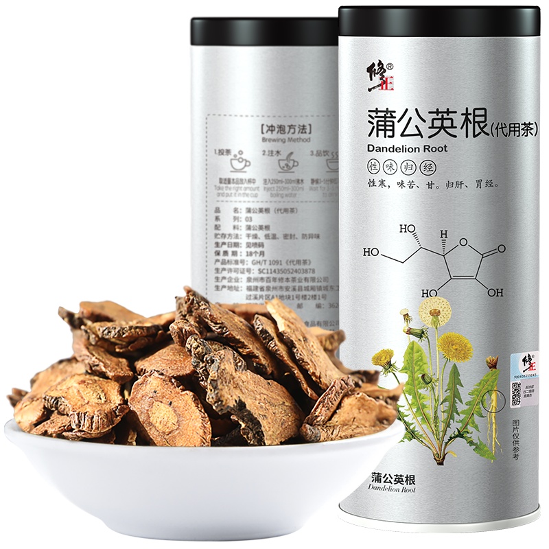 修正蒲公英根婆婆丁野生整根炒熟蒲公英茶长白山黄花苗正品特级古古丁茶红茶