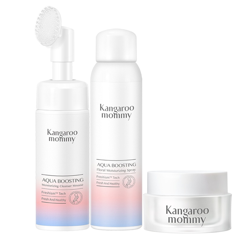 袋鼠妈妈 kangaroomommy 水满气泡3件套 孕妇护肤品套装 孕妇化妆品