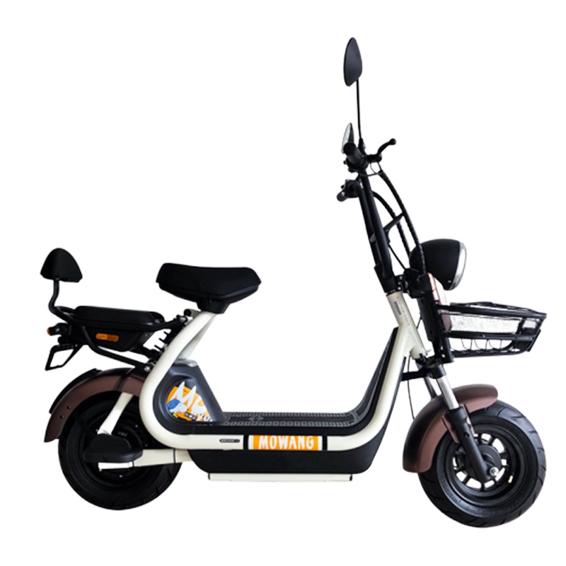 比德文 mini魔王 电动轻便摩托车 成人双人男女代步车 长续航电动车电动自行车男女时尚款 白金棕