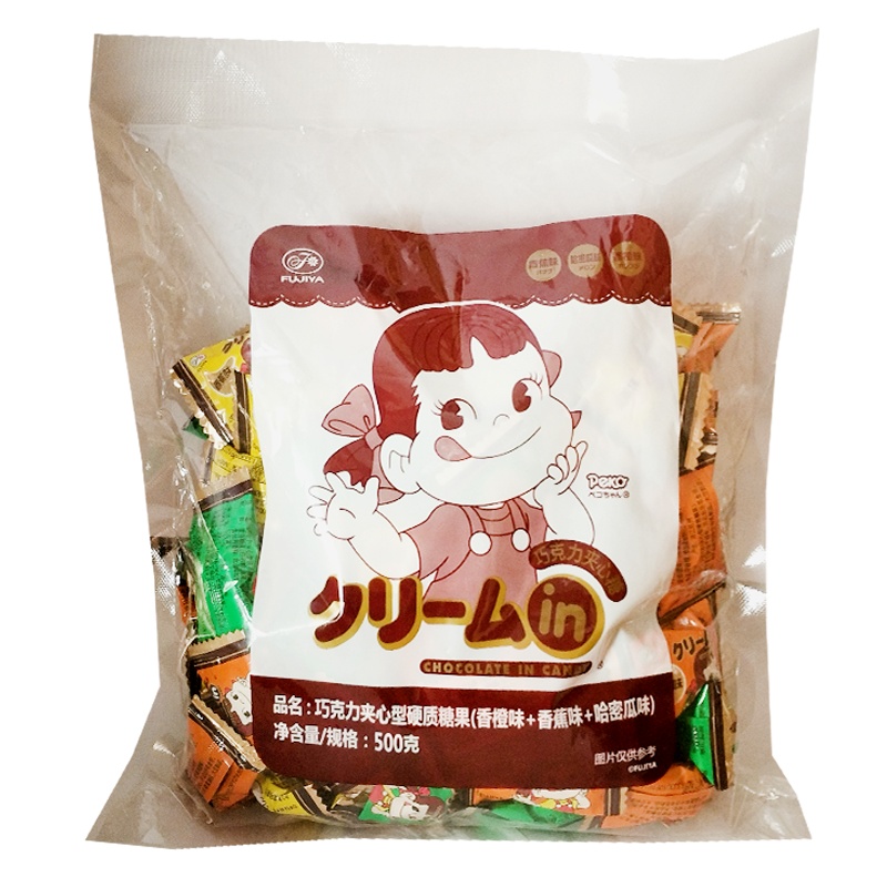 不二家牛奶糖原味草莓奶茶乳酸牛奶糖多口味混合整袋装结婚喜糖500g