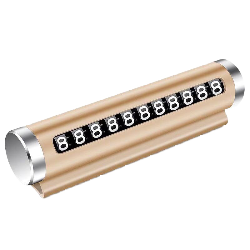 临时停车号码牌个性多功能金属挪车电话号码卡牌内饰汽车用品摆件 金属滑轮调节[经典黑]