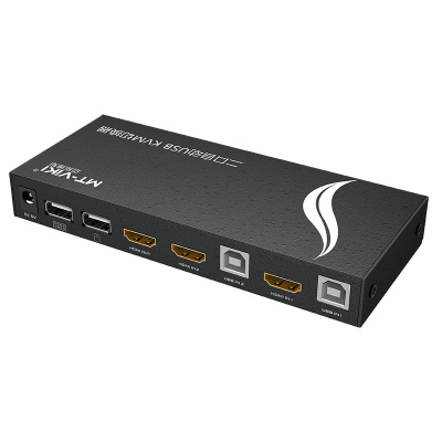 迈拓维矩MT-HK201 高清KVM切换器2进1出 HDMI2.0版4K@60Hz USB2.0自动多电脑共享键鼠显示