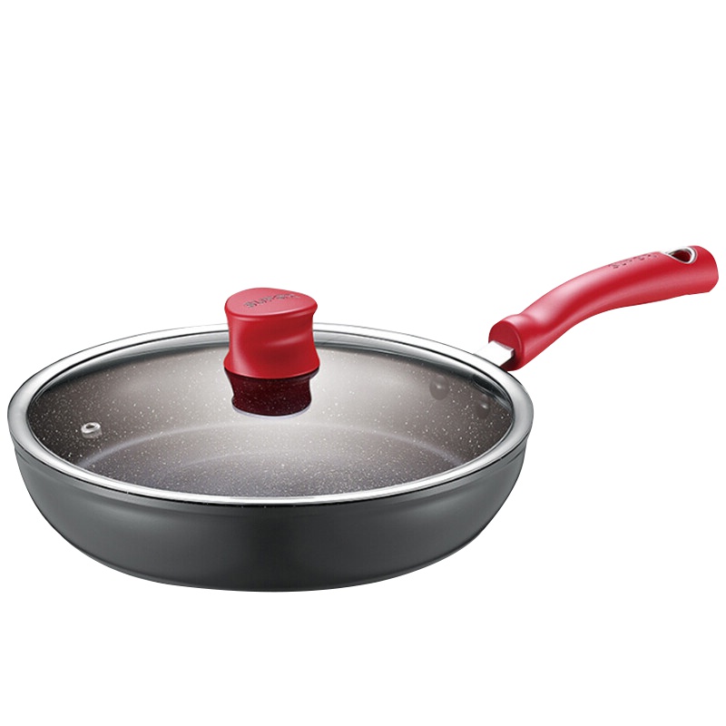 苏泊尔(SUPOR)星星石健康不粘锅煎锅 麦饭石色不粘平底锅炒菜锅煎锅电磁炉燃气通用牛排煎蛋锅 28cm PJ28W3